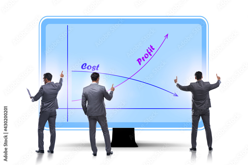 Concept of proft and loss with businessman Concept of proft and loss with businessman