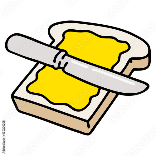 buttered slice of toast