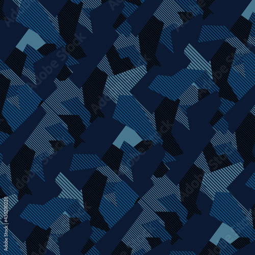 Seamless camouflage abstract pattern, Military Camouflage pattern design element for Army background, printing clothes, fabrics, sport t-shirts jersey, web banners, cards and wallpapers