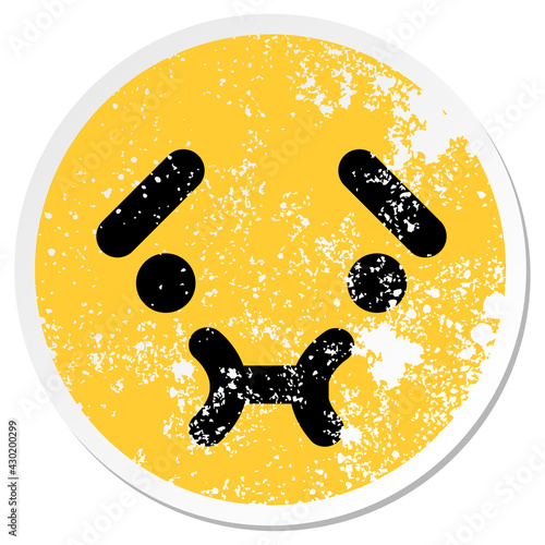 mild surprise face circle