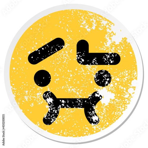 simple curious face circle
