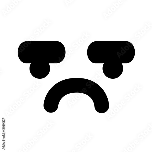 displeased face icon
