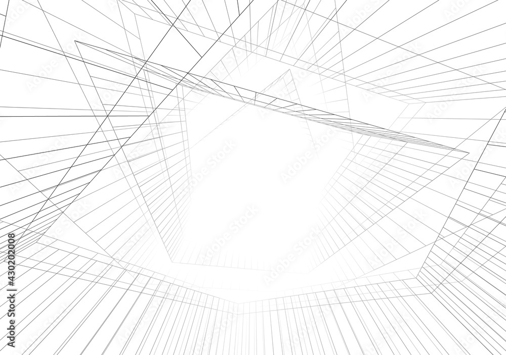 abstract architecture linear drawing abstract architecture linear drawing