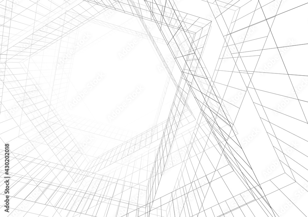 abstract architecture linear drawing abstract architecture linear drawing