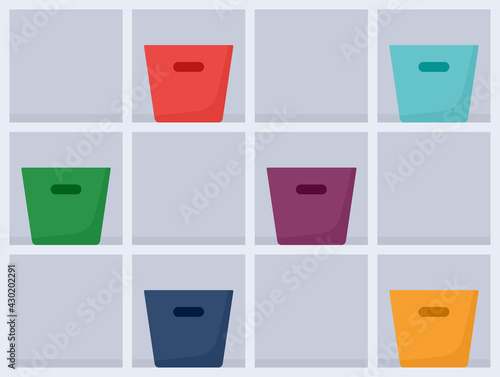 Classroom storage image. Clipart image