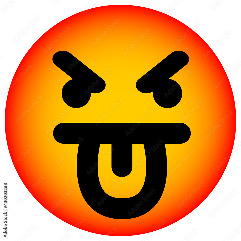 mean face sticking out tongue circle mean face sticking out tongue circle