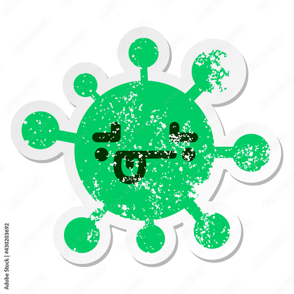 unsure virus distressed sticker unsure virus distressed sticker