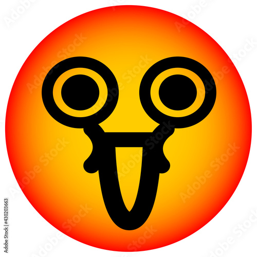 enraptured happy face circle