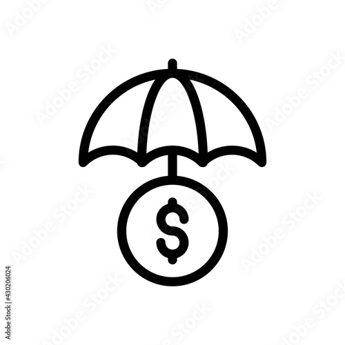 Insurance Vector Outline icon. Banking and Finance Symbol EPS 10 File