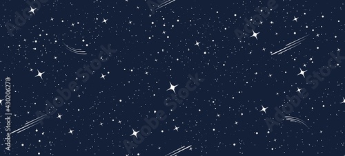 Cartoon starry seamless pattern