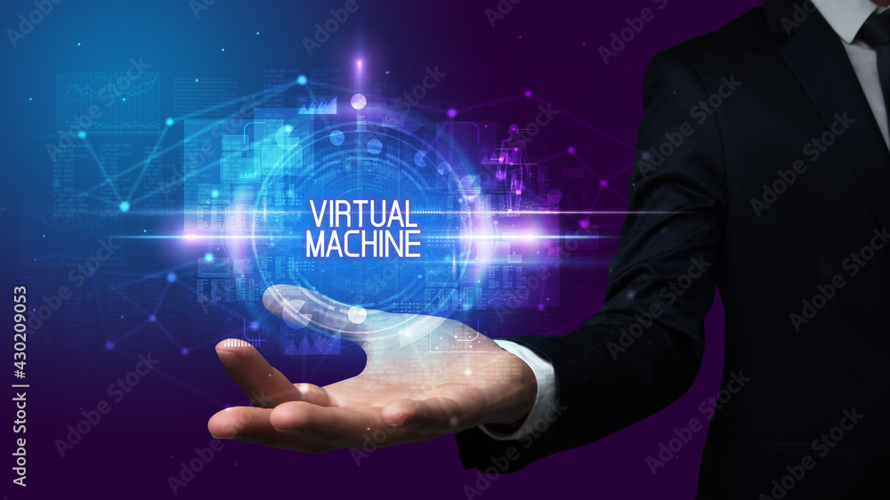 Man hand holding digital technology concept Man hand holding digital technology concept