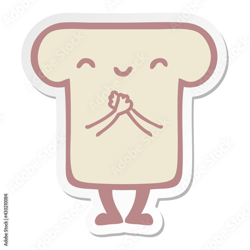 cute slice of bread sticker
