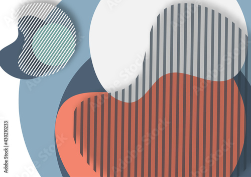 Bright geometric shapes, circle, stripes, fluid. Overlap banner template for social media. Business or technology presentation design template, brochure or flyer template. Vector