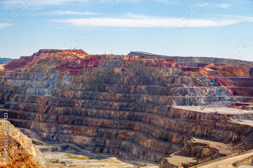 Rio Tinto mining, open pit terraces, Huelva 
