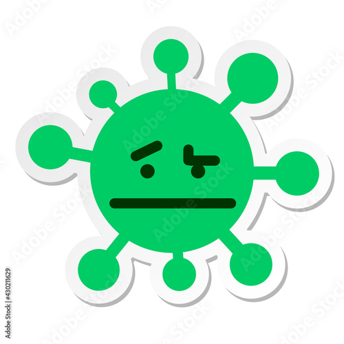 unsure confused virus sticker