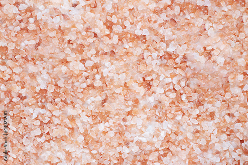 Himalayan salt top view. Edible or cosmetic salt