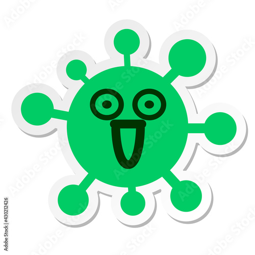 pleasantly amazed virus sticker