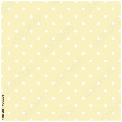 Seamless yellow pastel polka dot background