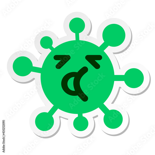 tired talking virus sticker