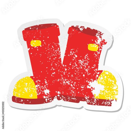 pair of wellington boots grunge sticker