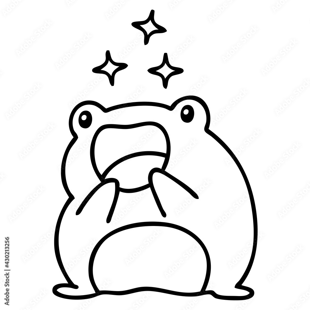 Fototapeta premium cute amazed frog