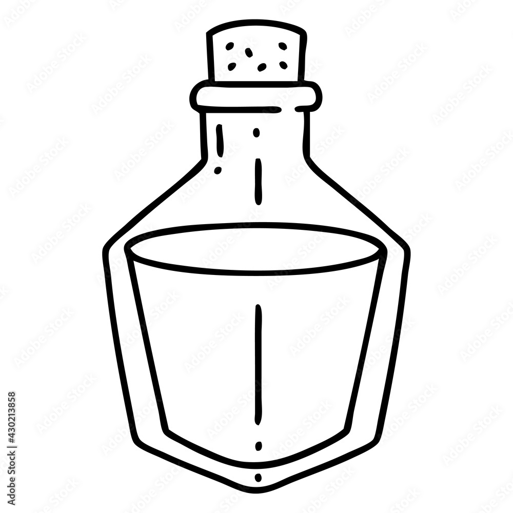 Obraz premium cartoon potion bottle