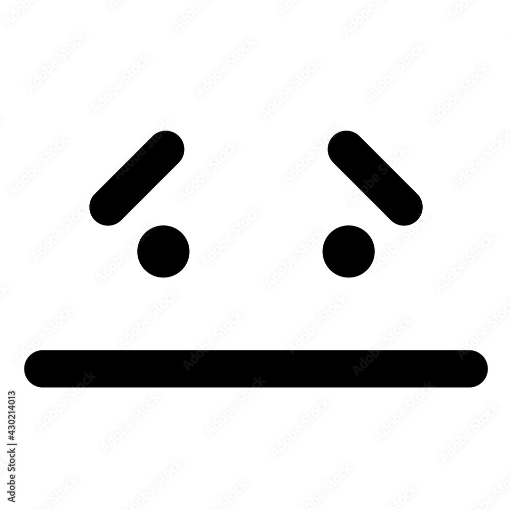 simple surprised face icon simple surprised face icon