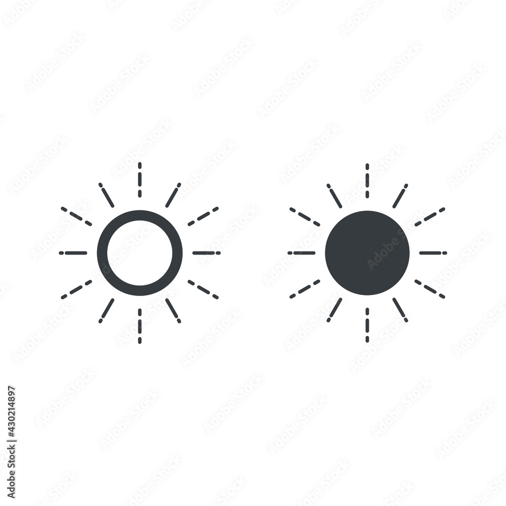 sun icon vector illustration logo template sun icon vector illustration logo template