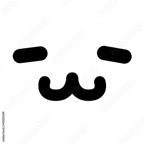 content pet animal face icon