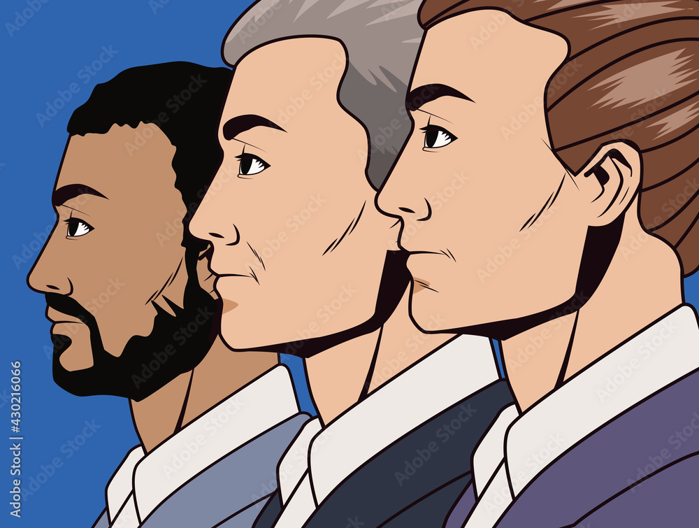 three businessmen characters three businessmen characters