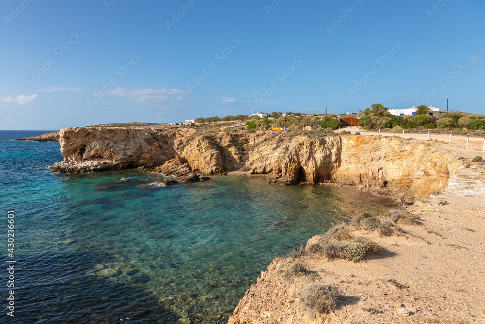 Fototapeta premium Rocky coast of the island of Paros. Greece.