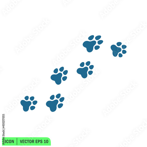 paw print icon vector illustration logo template 