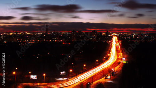 night view of the city