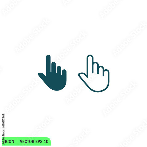 hand finger push button icon vector illustration simple design element
