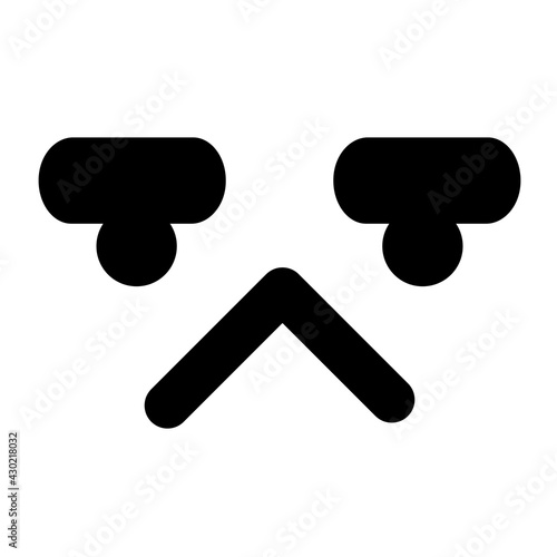 displeased face icon