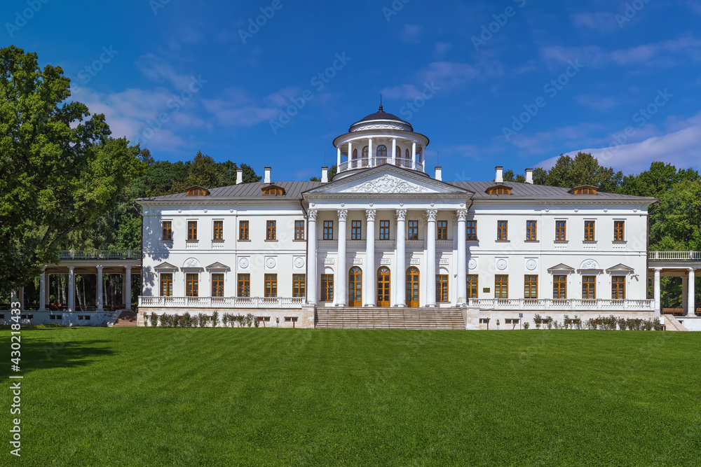 Main estate house in Ostafyevo, Moscow, Russia