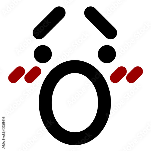 embarrassed face icon