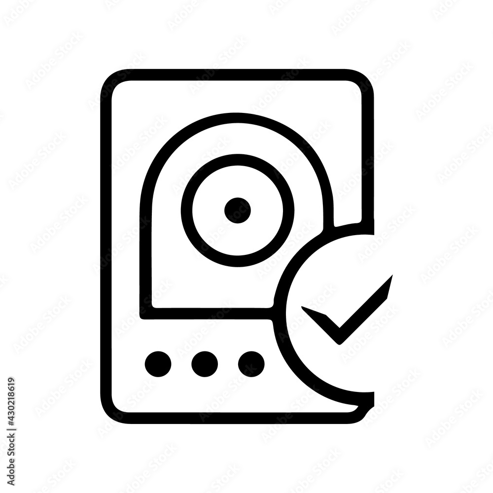 Accept computer hardware vector icon Accept computer hardware vector icon