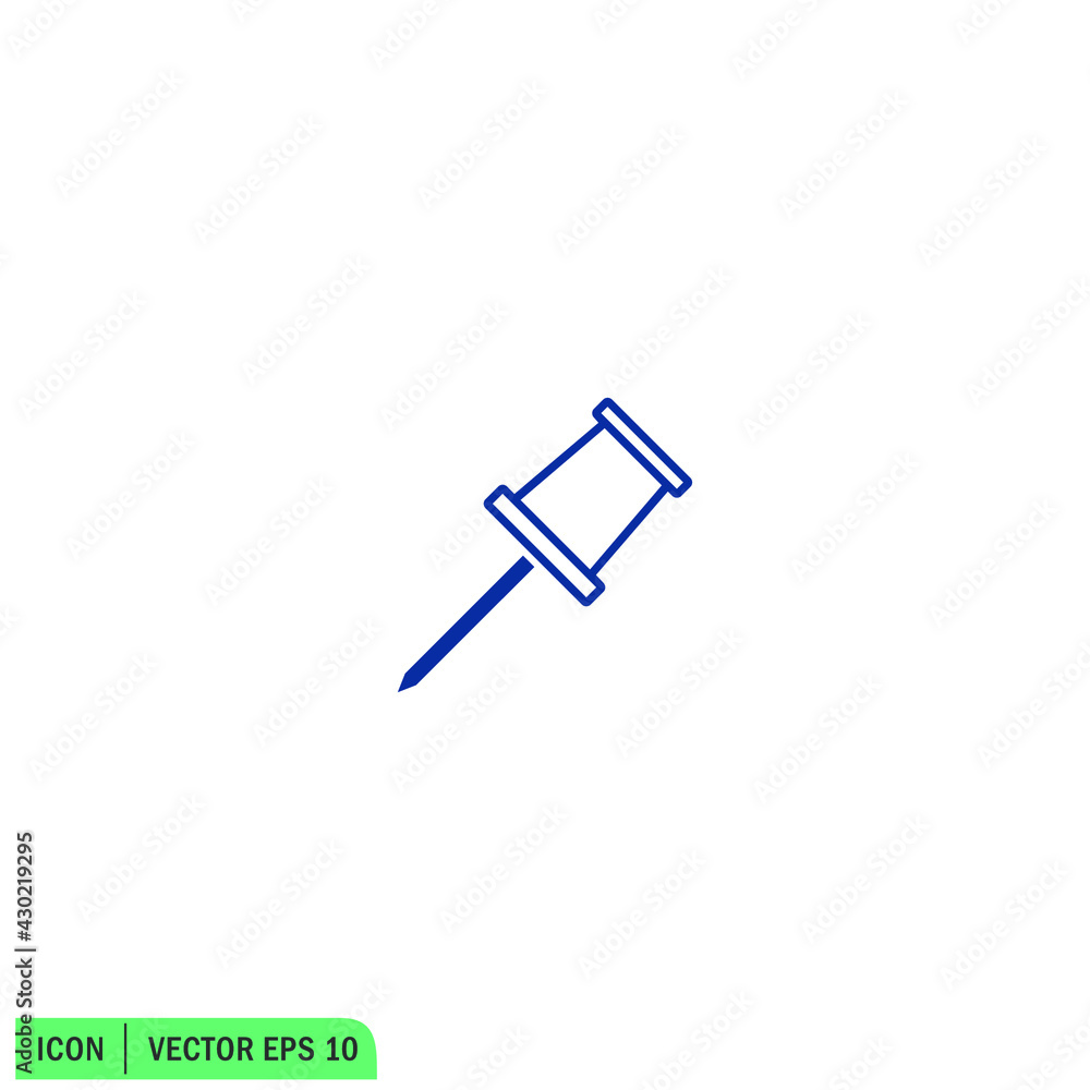 pushpin icon vector illustration simple design element