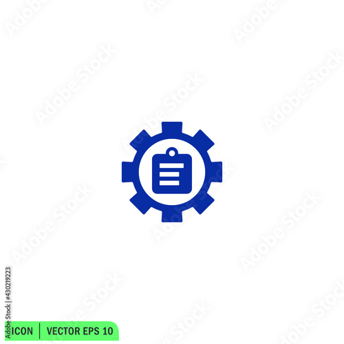 cogwheel and document icon management file symbol 