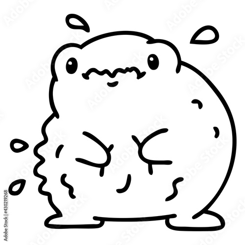 cute hungry frog