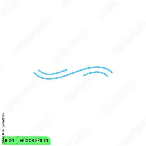 wave water and sea icon vector illustration logo template