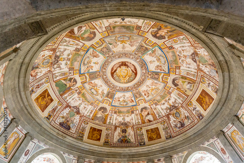 Inside of Farnese Palace, also named Villa Farnese, famous villa with wonderful garden located at Caprarola, Viterbo northern Lazio, Italy