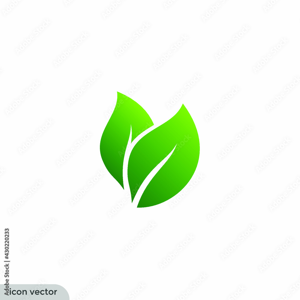 leaf icon nature symbol logo template