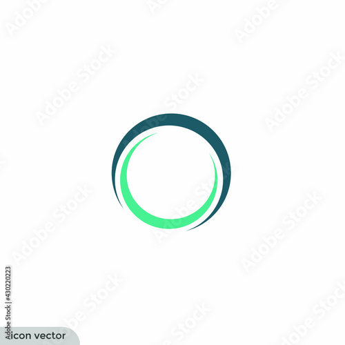 circle swoosh icon rapid symbol vector illustration logo template