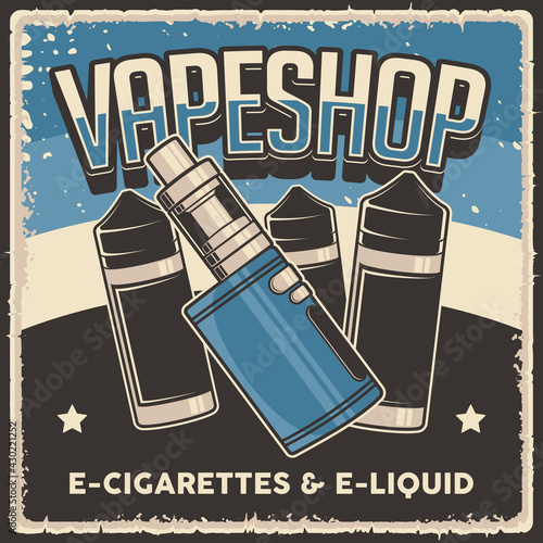 Retro Liquid and Vape Mod Poster Sign