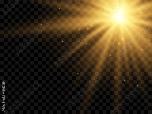 Sunlight on a transparent background