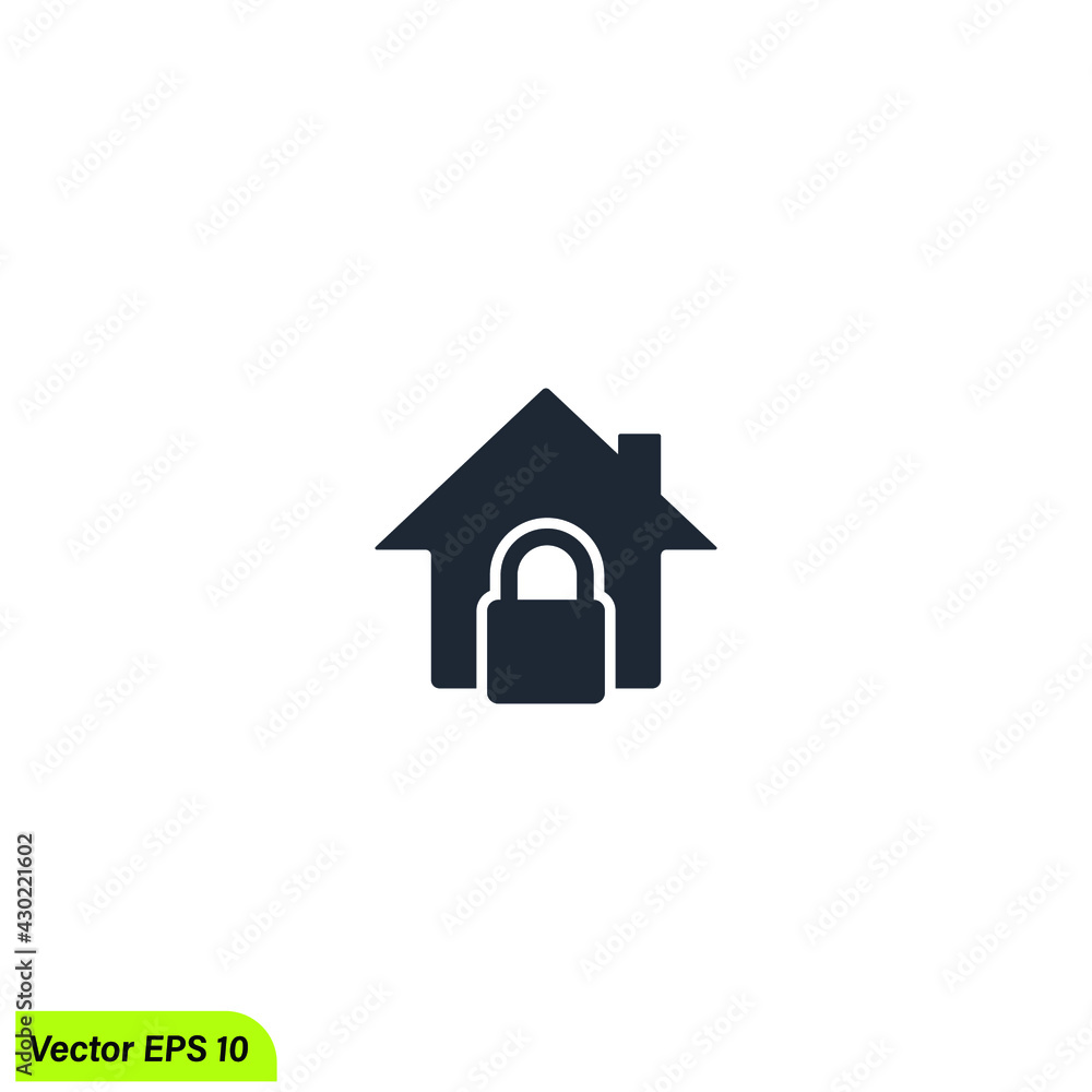 house is locked icon vector illustration simple design element house is locked icon vector illustration simple design element