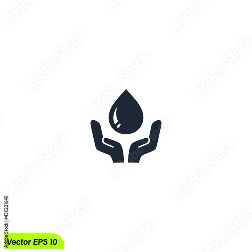 save nature or save water icon vector illustration simple design element