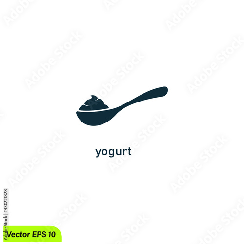 a spoon of yogurt icon 